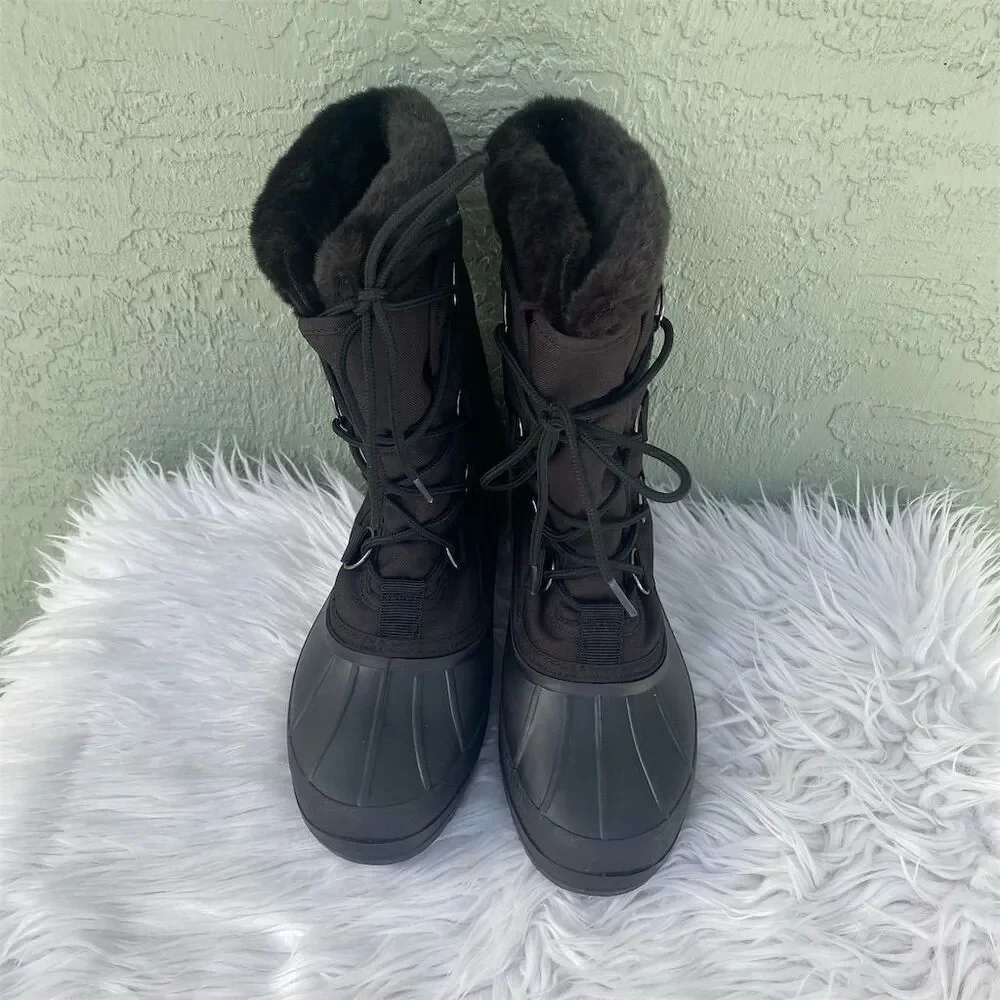 Kamik  Snow Boots Size 9 Black Waterproof Insulated Winter